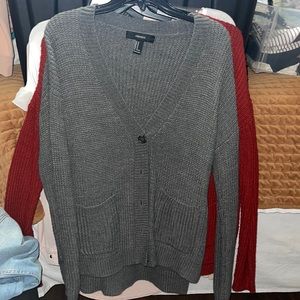 Gray cardigan